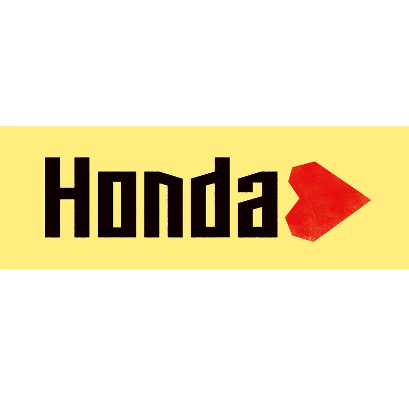 【Hondaハート】エクステリアステッカー（黒）